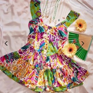 Vanessa Mooney Elisabeth Romper Dress in 80’s print